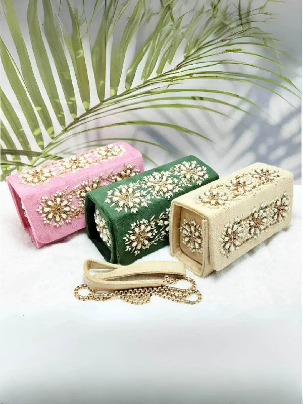 Evening clutches with minimalist designs and metallic accents for a chic, polished look -Partywear Rectangular Clutches