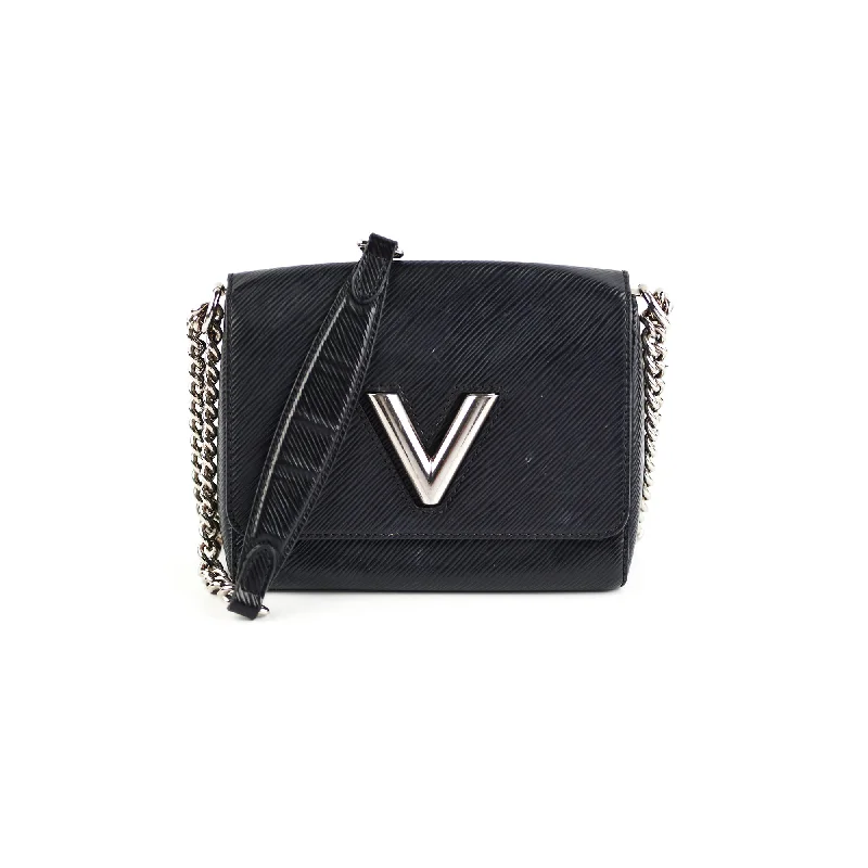 Electric blue handle bags electrifying any outfit -Louis Vuitton Twist PM Black Epi Leather Crossbody Bag