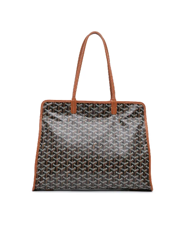 Tote Bags with Embossed Patterns -Luxury Coated Canvas Pet Carrier with Leather Trim and Interior Zip Pocket