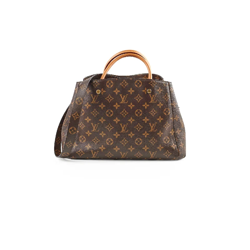 Neutral taupe handle bags pairing with every trend -Louis Vuitton Montaigne MM Monogram