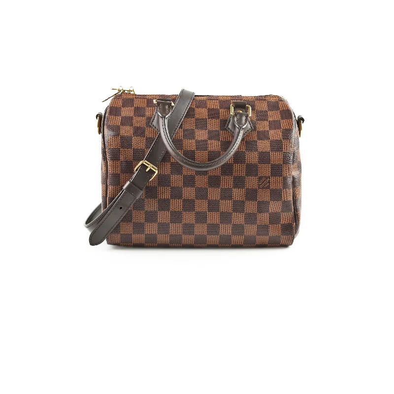 Neutral taupe handle bags pairing with every trend -Louis Vuitton Speedy 25 Bandoulière Damier Ebene