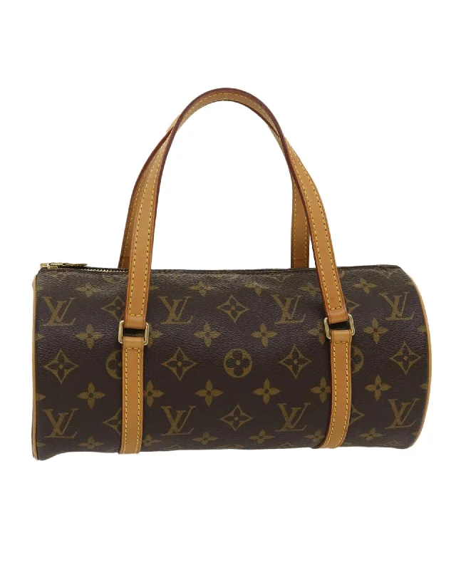 Convertible clutch handle bags switching to shoulder mode -Monogram Canvas Hand Bag by Louis Vuitton