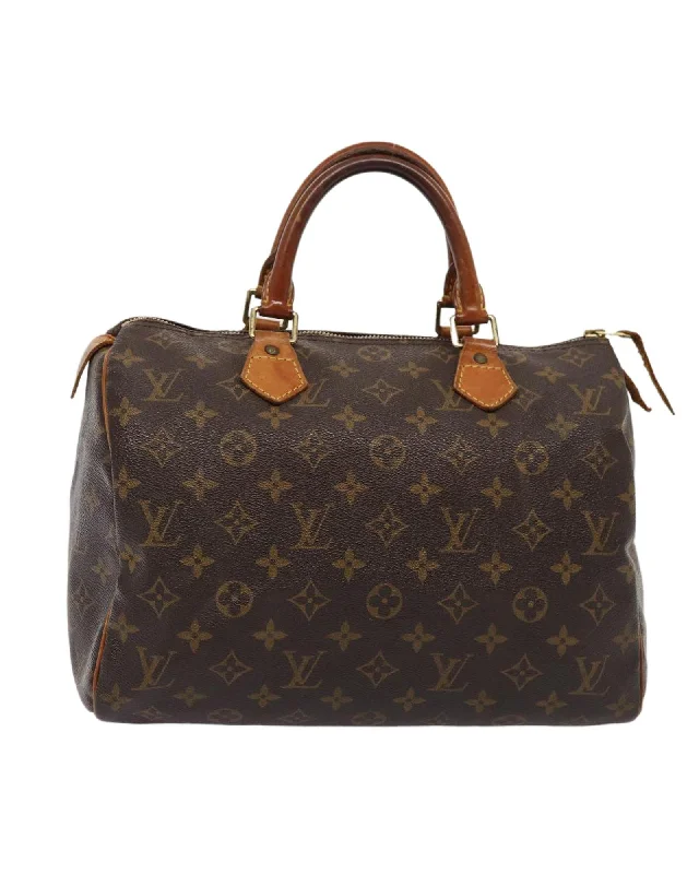 Chic perforated handle bags with breathable style details -Monogram Canvas Hand Bag with Minor Flaws Made in France