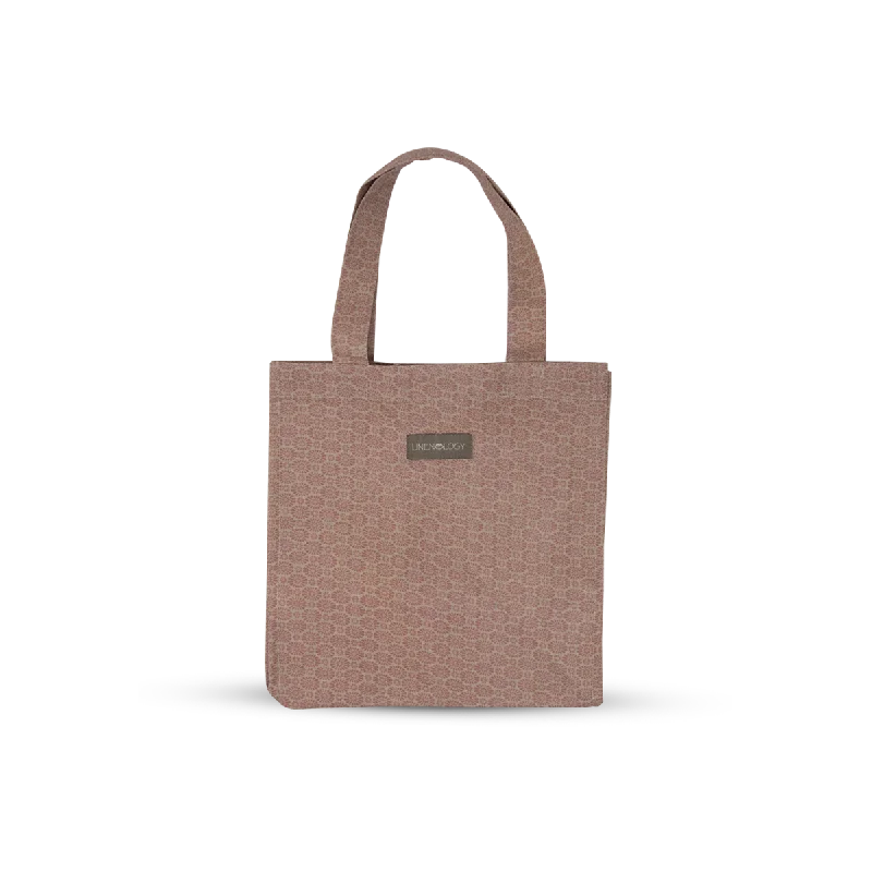 Tote Bags for Travel -Acrylic Coated Lunch Bag - Geo Pink