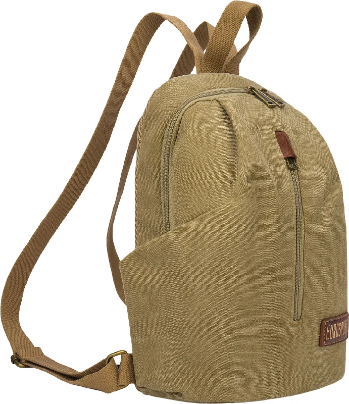 Tote Bags with Double Zippers -B401 - Khaki