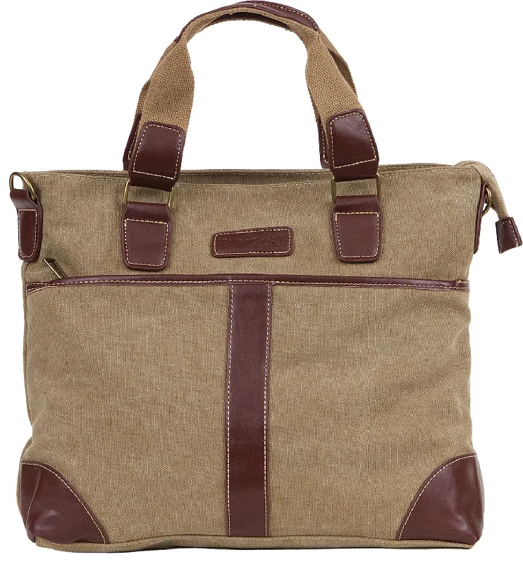 Tote Bags with Interior Pockets -B413 - Khaki