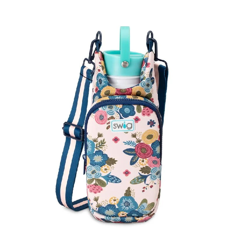 Tote Bags with Woven Handles -Bella Rosa Water Bottle Sling by Swig Life