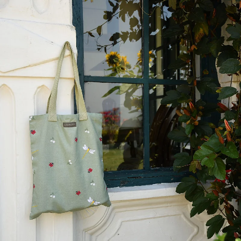 Vegan Leather Tote Bags -Book Bag - Ladybird