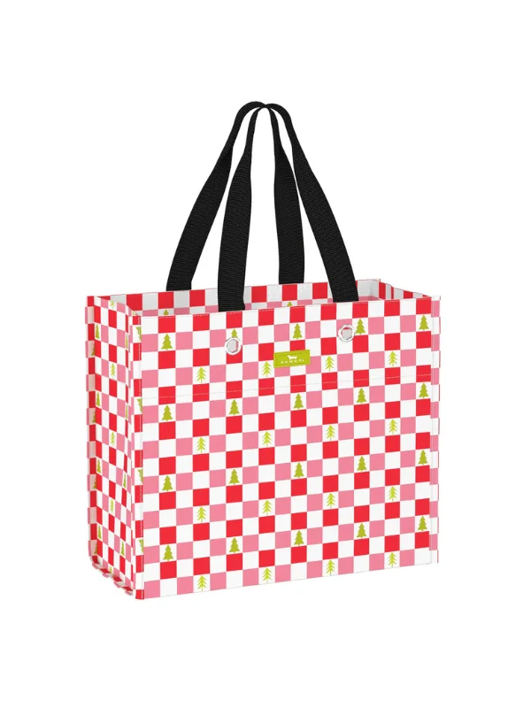 Tote Bags with Embossed Patterns -Check the Halls Gift Bag Large Package