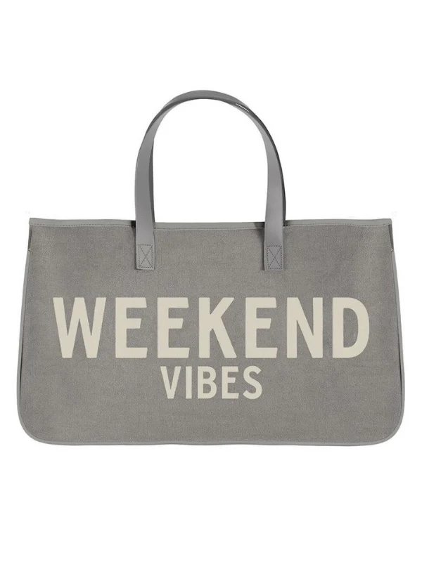 Tote Bags with Stripes -Weekend Vibes Tote