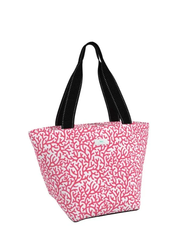 Tote Bags with Geometric Prints -Coral Me Maybe Daytripper Shoulder Bag by Scout