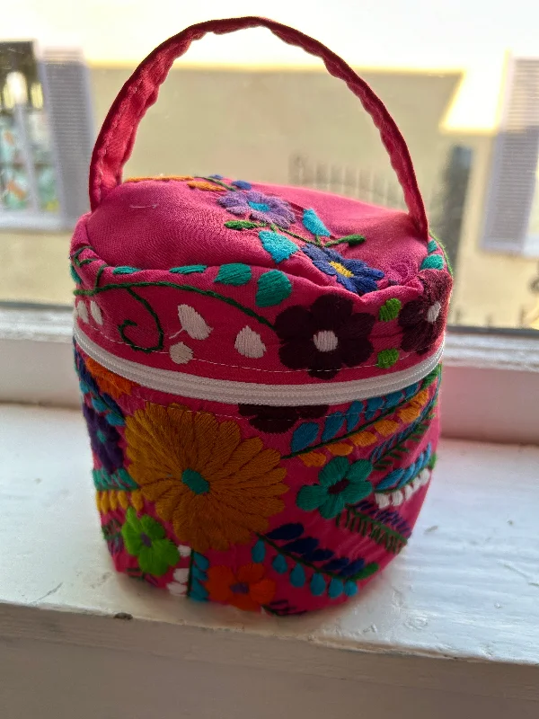 Tote Bags with Pom Poms -Cube bag