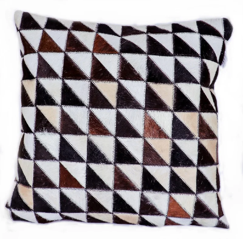 Smoky charcoal handle bags for cool urban edge -Hairon Leather Cushion Cover - Half Triangle - CUHA018TR2