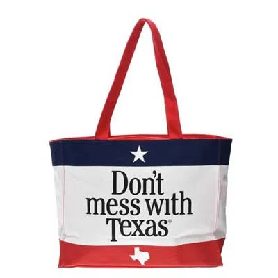 Faux Leather Tote Bags -Don't Mess w Texas - Tote Bag