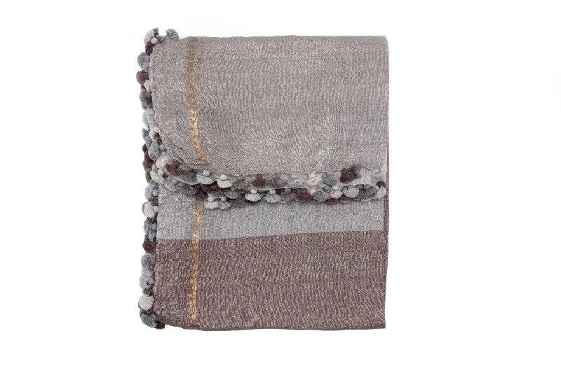 Tote Bags with Rhinestones -Dupatta Grey