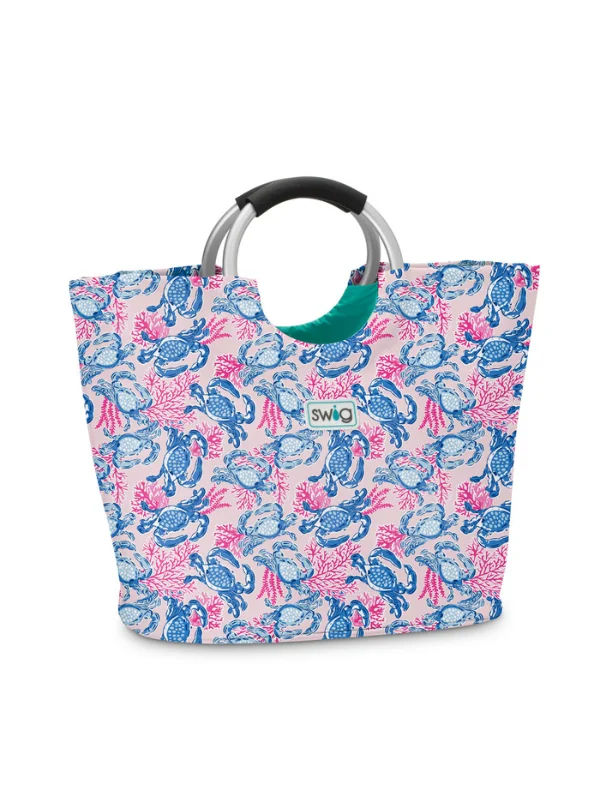 Tote Bags with Buttons -Get Crackin' Loopi Tote by Swig Life