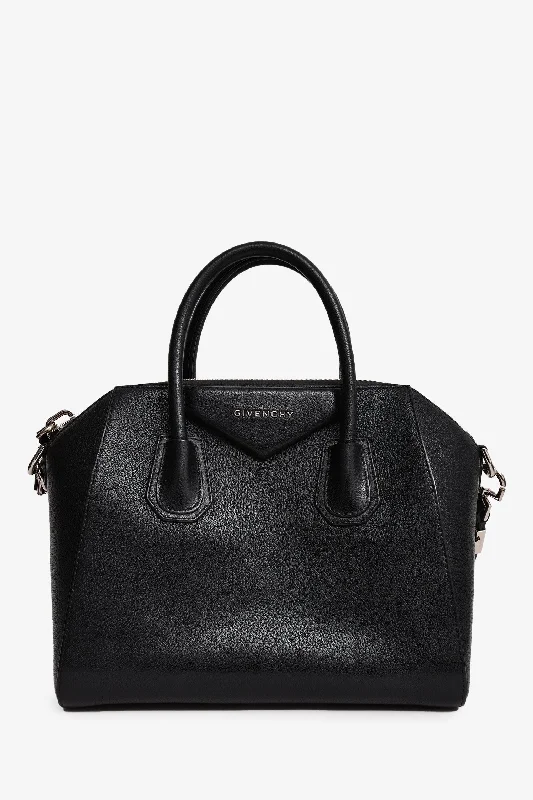 Tote Bags for Workouts -Givenchy 2016 Black Leather Small Antigona Top Handle with Strap