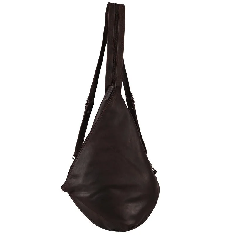 Heavy-duty leather handle bags aging into character -GOP982 ~ Oil Pull Up Leather Backpack