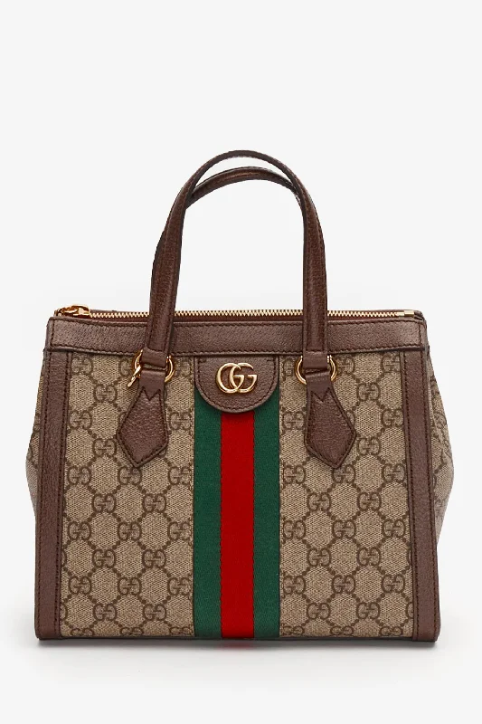 Tote Bags with Quotes -Gucci GG Supreme Canvas Ophidia Small Tote