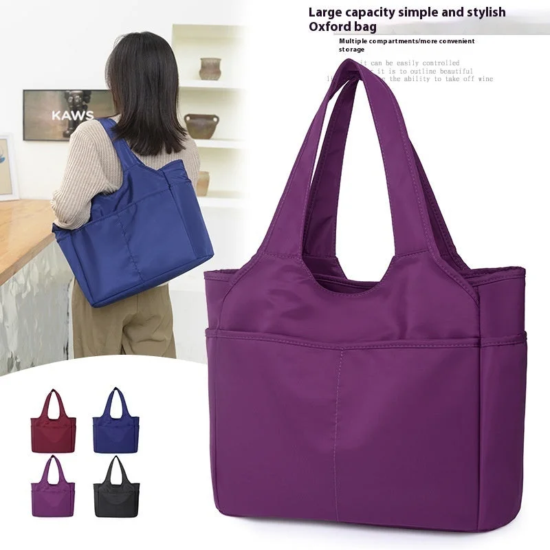 Beaded Tote Bags for Evening -Hand-carrying Oxford Cloth Casual Large Capacity Nylon Shoulder Bag