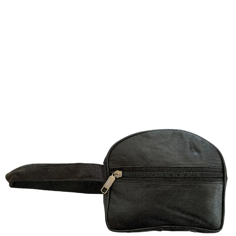 Multi-compartment handle bags organizing busy day essentials -HCP02 ~ Black Sheepskin Coin Pouch