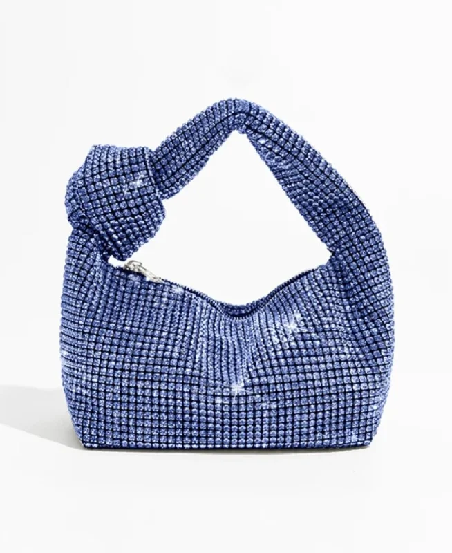 Tote Bags with Symbols -DIAMOND HOBO KNOT BLUE