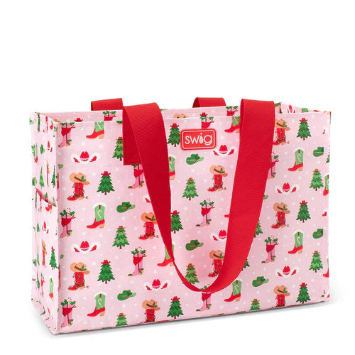 Tote Bags with Symbols -Howdy Holidays Reusable Bag