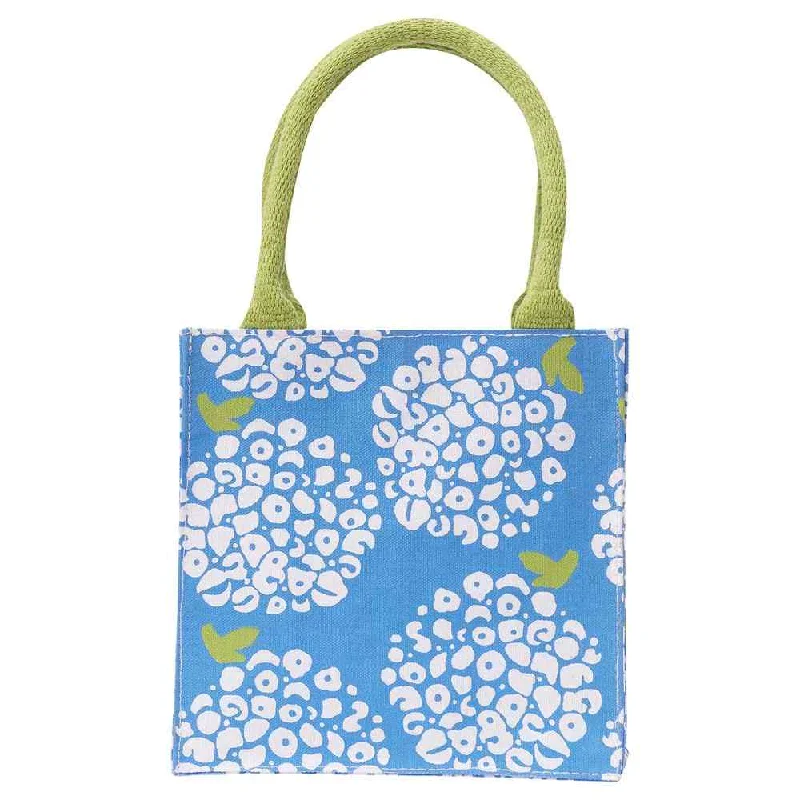 Tote Bags with Abstract Prints -Hydrangea Reusable Itsy Bitsy Gift Bag