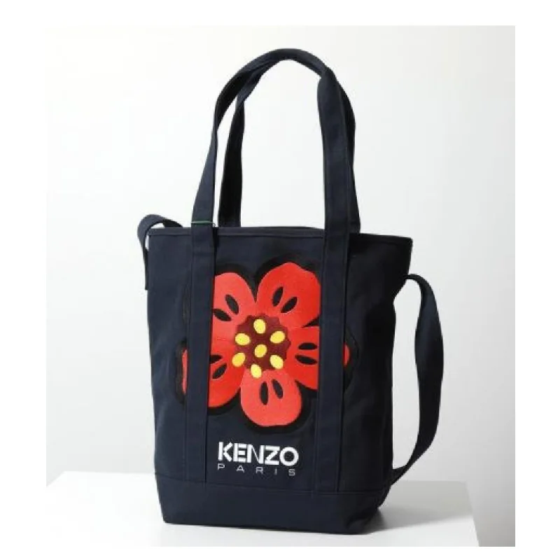 Chic quilted handle bags with timeless padded texture -K.E.N.Z.O. Boke Flower Embroidered Tote Bag