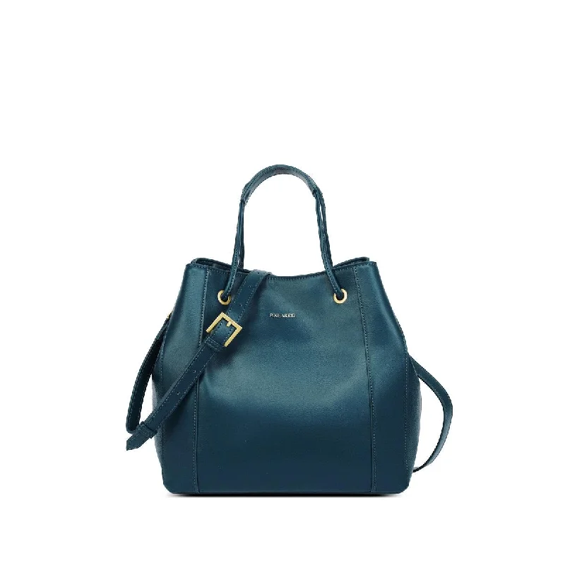 Bright turquoise handle bags adding color to outfits -Kamila Tote Bag