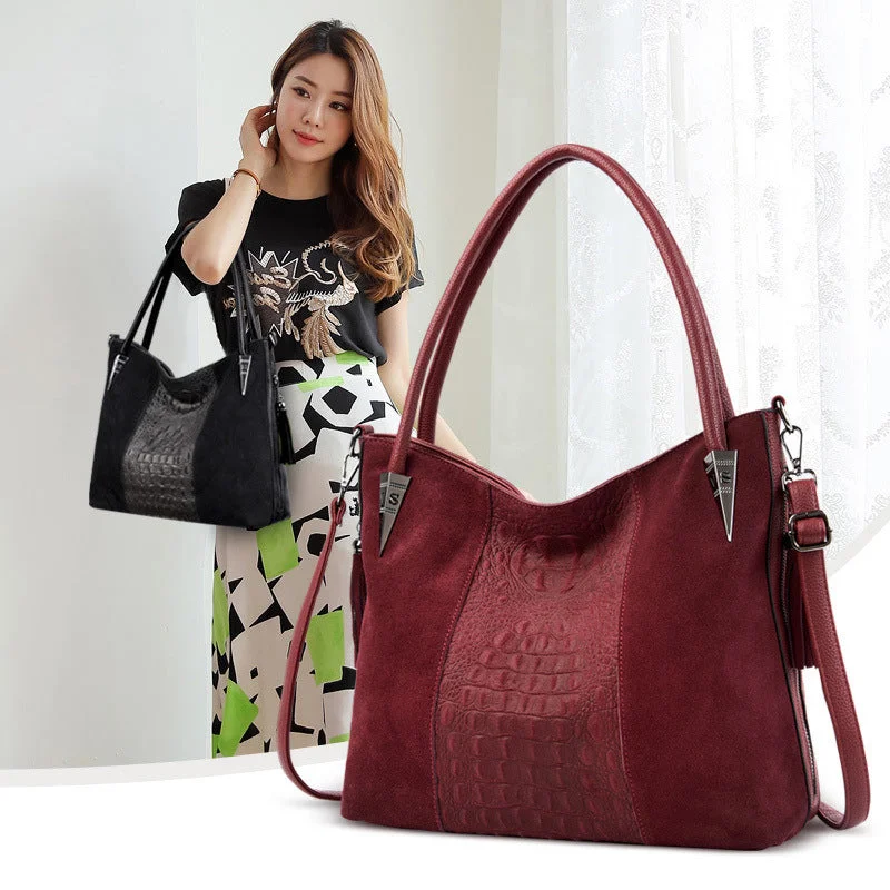 Tote Bags with Symbols -Large Capacity Bag Women's Autumn And Winter New Pattern Fashion Women's Bag Popular Frosted Women's Shoulder Bag Portable Bag