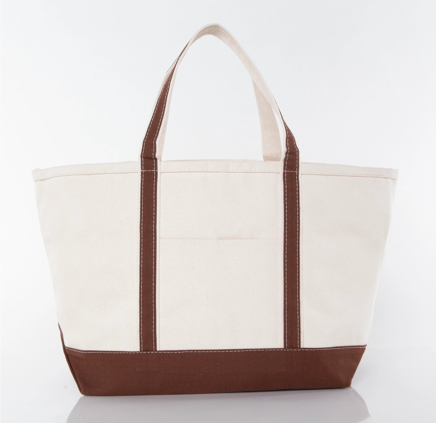 Tote Bags for Library -Large Classic Canvas Tote in Brown