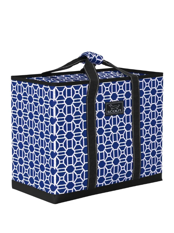 Tote Bags with Abstract Prints -Lattice Knight Original Deano Deluxe Tote by Scout