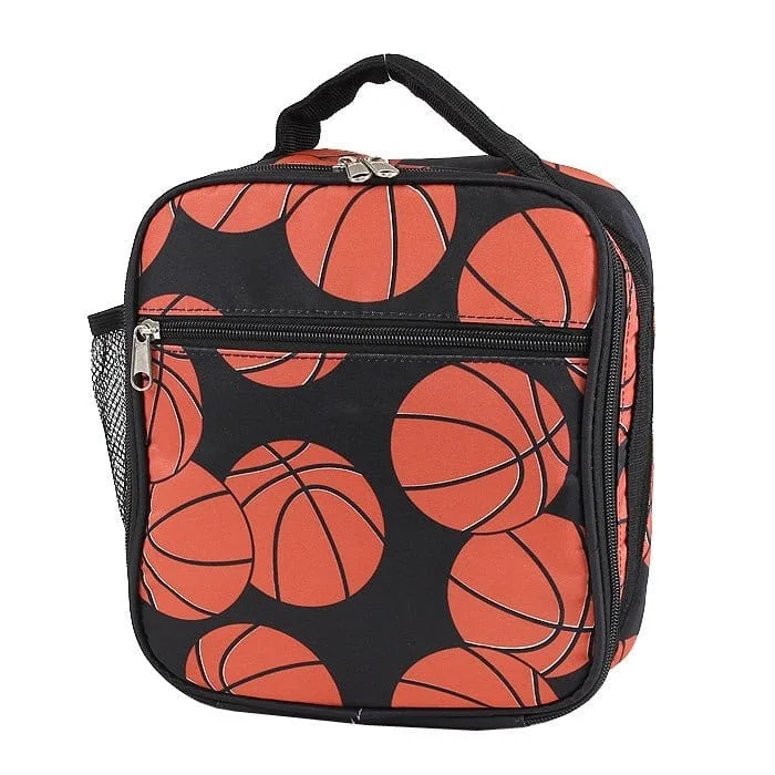 Lightweight nylon handle bags great for travel days -NCC17-32  Basketball Square Lunch Bag