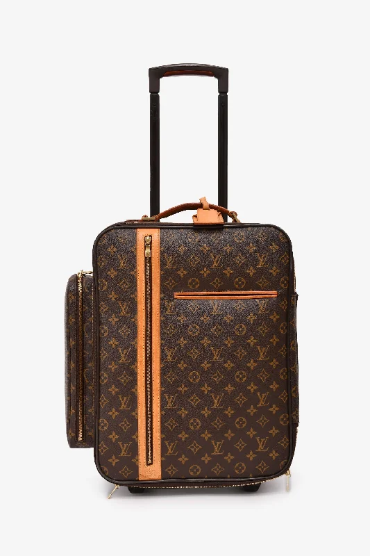 Tote Bags with Suede Handles -Louis Vuitton 2006 Monogram Bosphore Trolley 45 Rolling Suitcase (As Is)