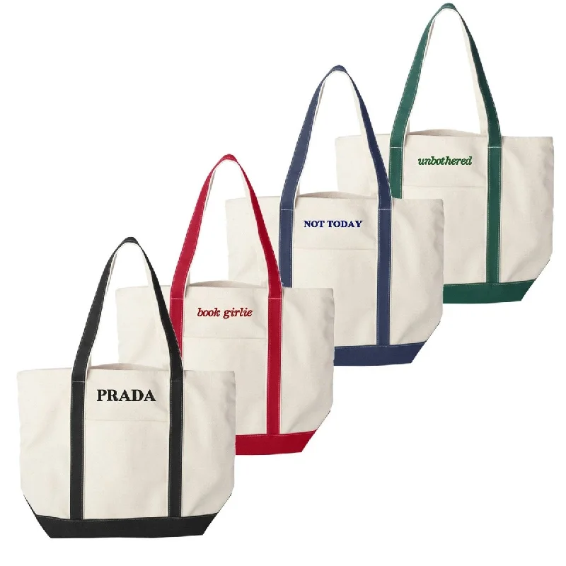 Tote Bags for Picnics -Make It Yours™ Canvas Boat Tote