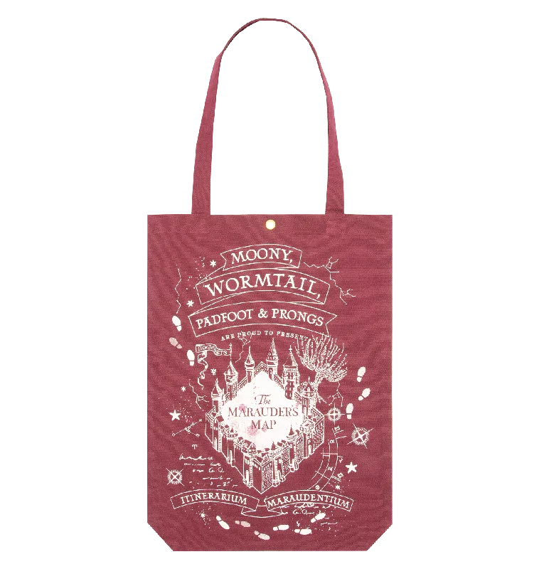 Snap Tote Bags for Convenience -Marauder's Map Canvas Tote