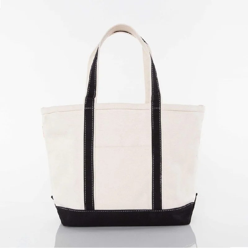 Tote Bags for Picnics -Medium Classic Canvas Tote in Black