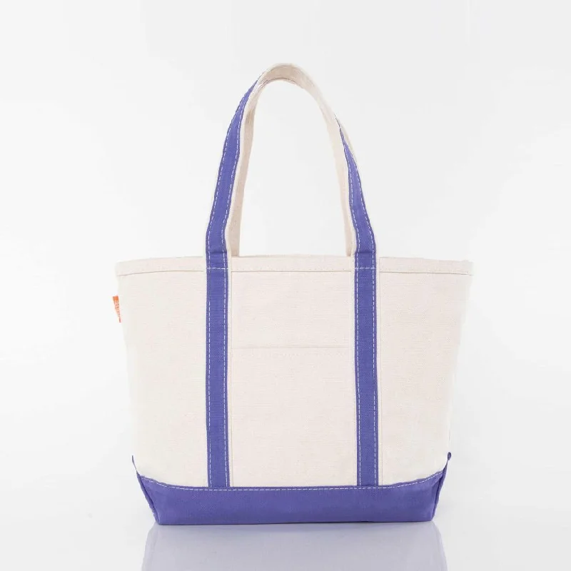 Thin Handle Tote Bags for Fashion -Medium Classic Canvas Tote in Violet