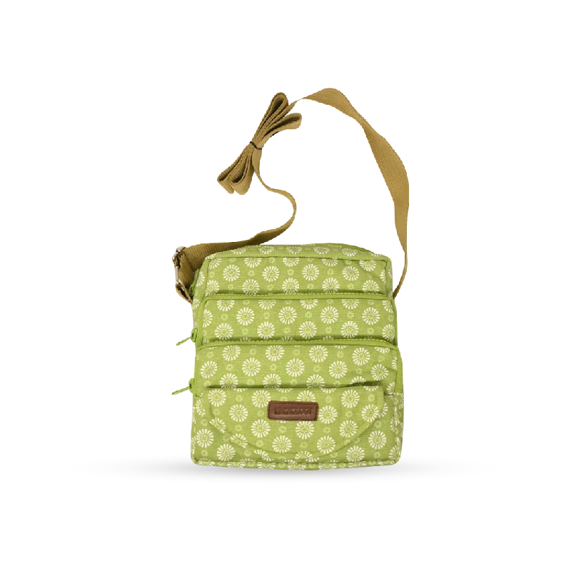 Tote Bags with Fringe -Meiji's Sling Bag - Geo Lime