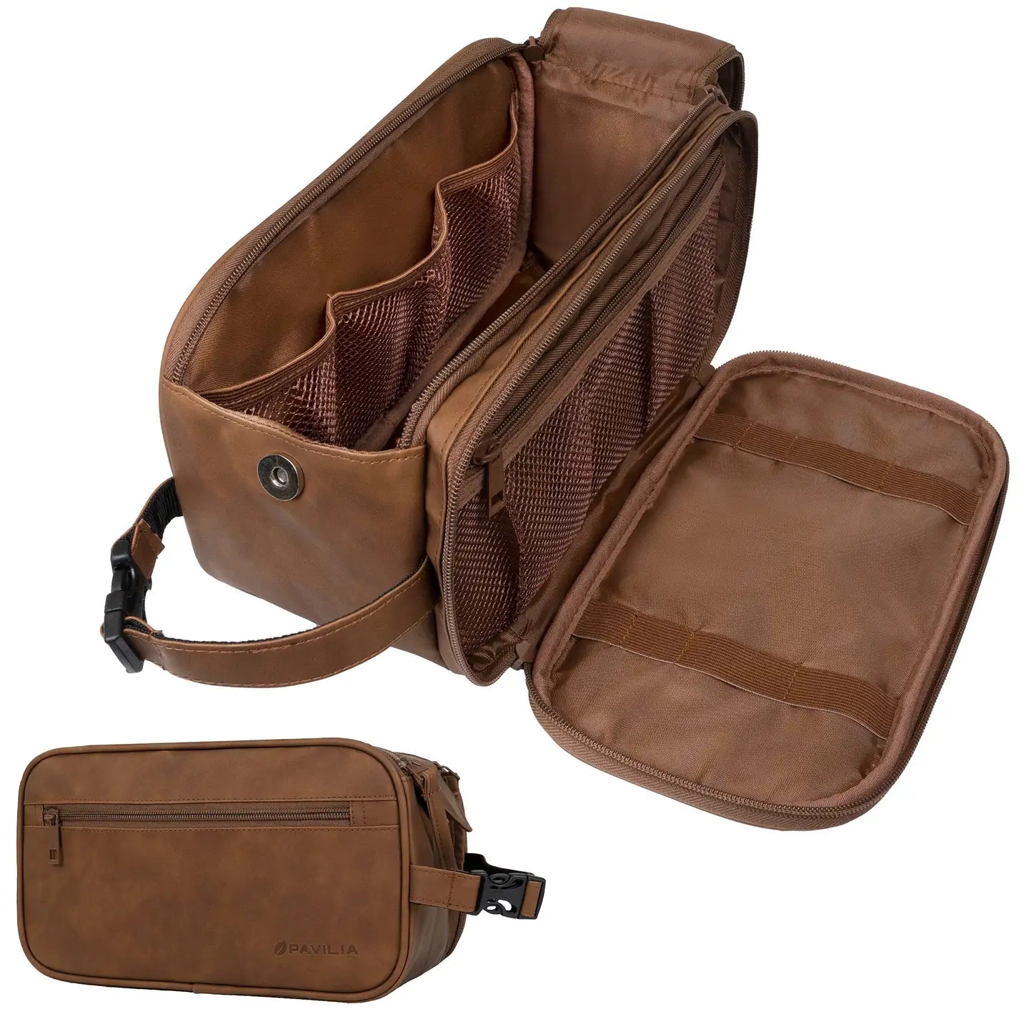 Tote Bags for Makeup -Men's Brown Toiletry Bag