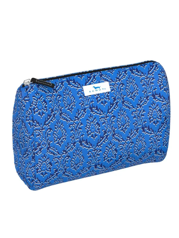 Tote Bags with Silk Handles -Merci Beau Blue Packin' Heat Makeup Bag by Scout