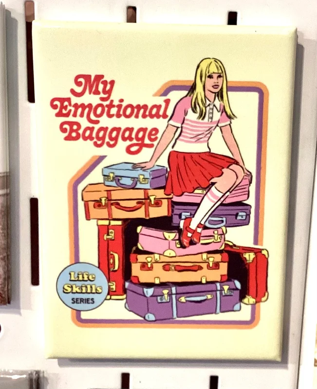 Tote Bags with Fringe -My Emotional Baggage Magnet