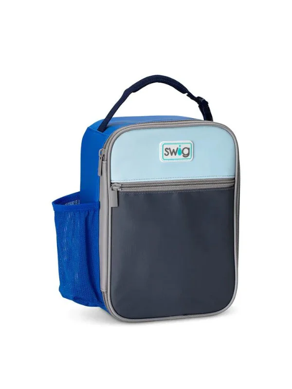 Waterproof Tote Bags for Rain -Navy Boxxi Lunch Bag by Swig Life