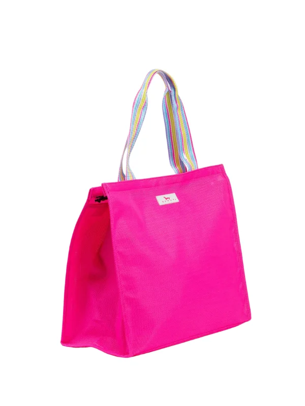 Tote Bags with Metal Feet -Neon Pink Cold Shoulder Bag by Scout