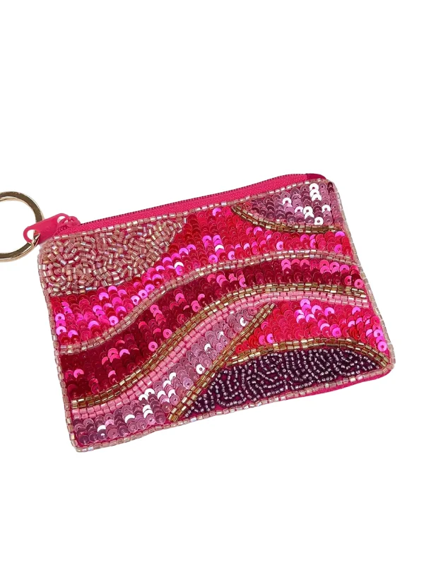 Tote Bags with Adjustable Straps -Pink Disco Keychain Pouch