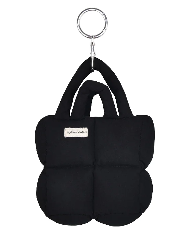 Designer Tote Bags in Vogue -Puffer Mini Keychain Bag - Obsidian