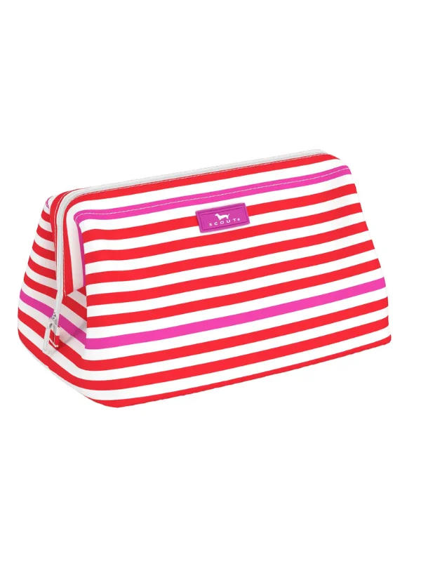 Tote Bags with Plastic Handles -Ready to Jingle Big Mouth Makeup Bag by Scout