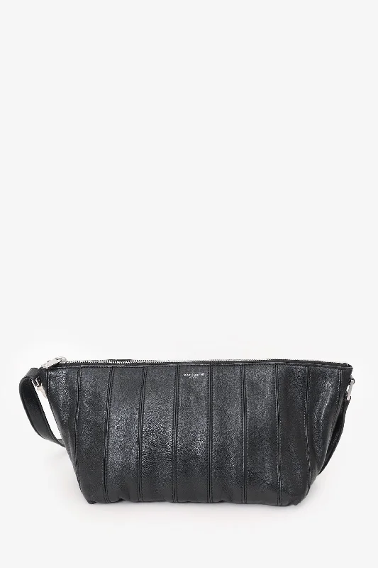 Tote Bags with Detachable Straps -Saint Laurent Black Leather Blitz Messenger Bag