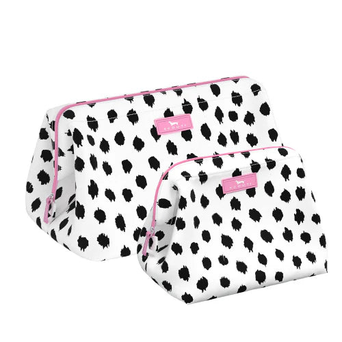 Sustainable Tote Bags for Green -Seeing Spots Big Mouth Makeup Bag by Scout